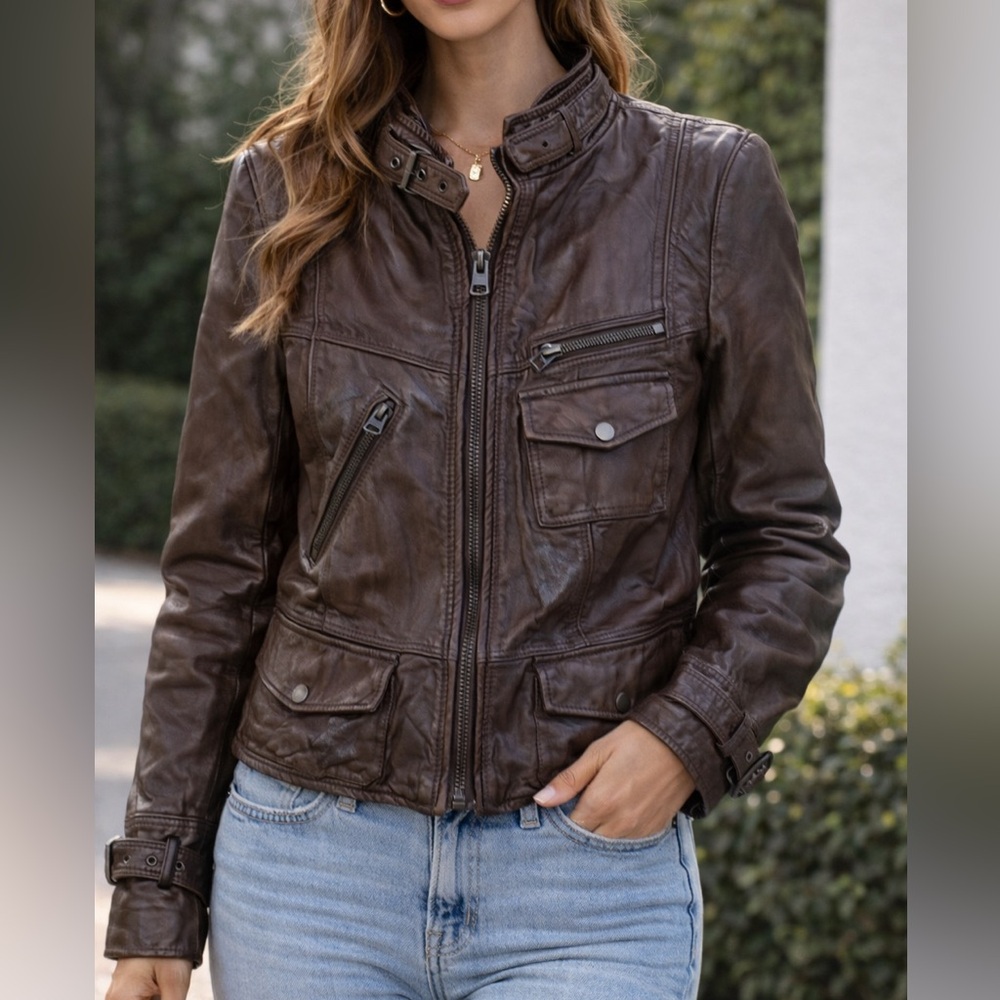 Part Two Leather Jacket - Size 8